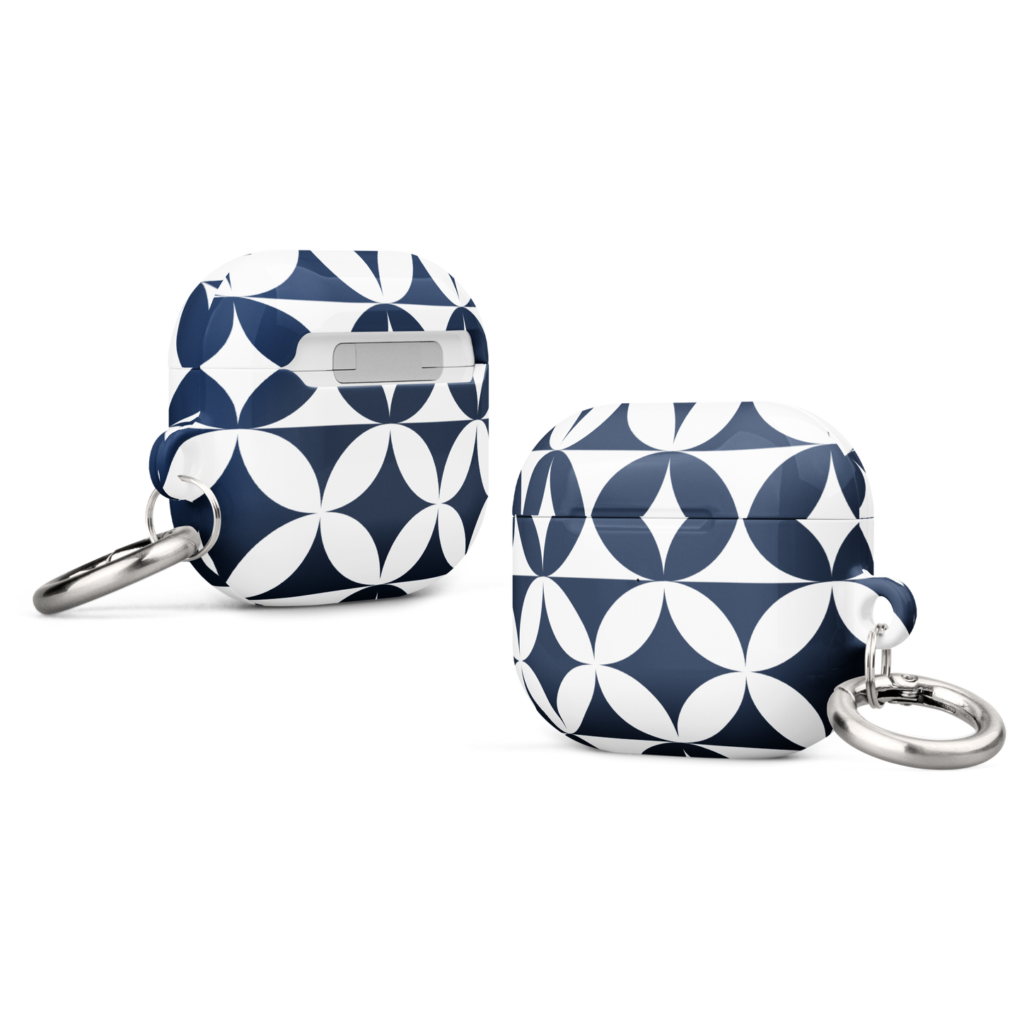 Navy and white circle Case for AirPods®