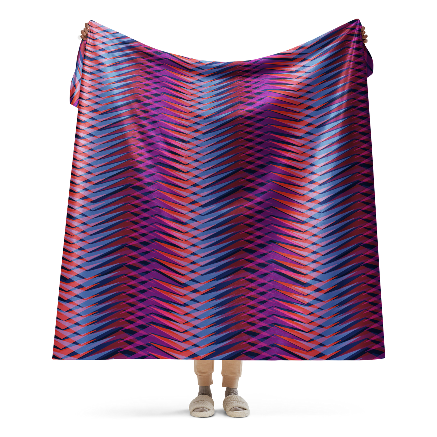 Colorful Sherpa blanket