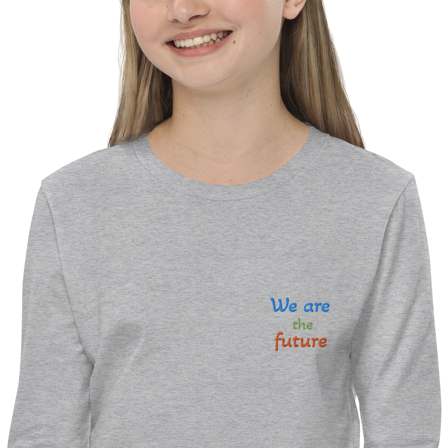 Youth long sleeve tee. We are the future!