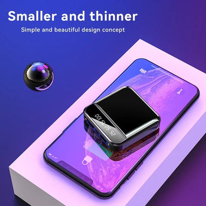 30000mAh Mini Power Bank Super Fast Charge Portable External Battery Pack Digital Display Powerbank For Xiaomi iPhone Samsung