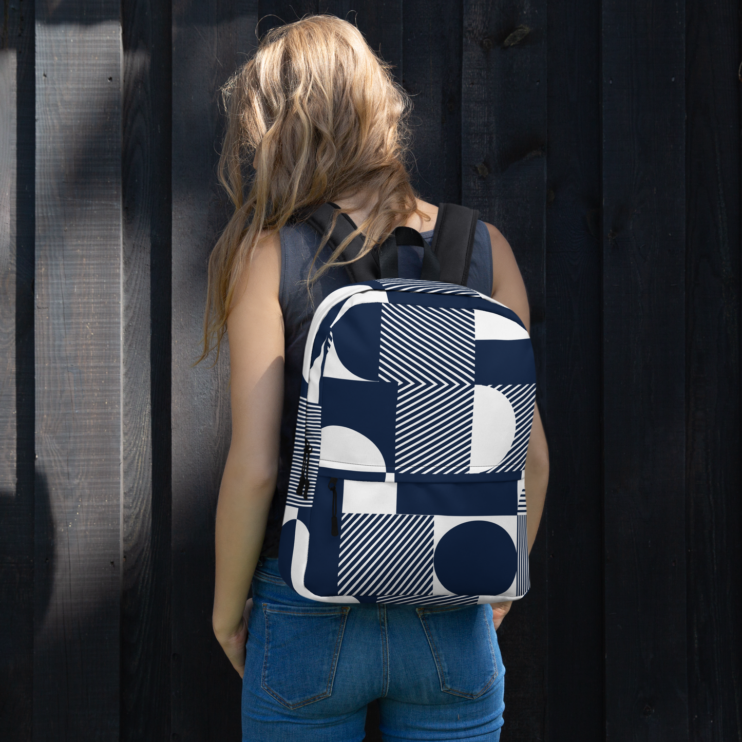 Blue n White Backpack, Bak2School