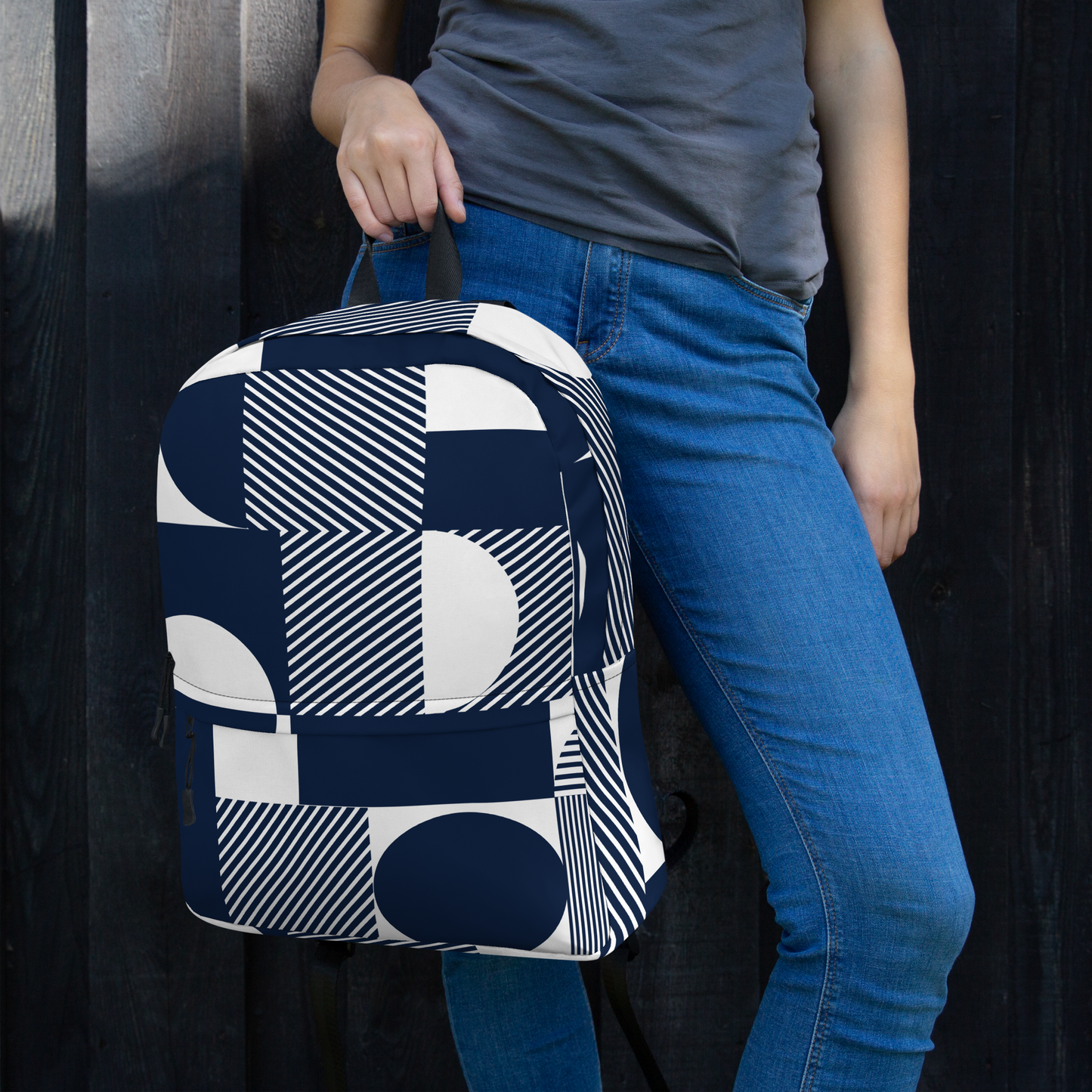 Blue n White Backpack, Bak2School