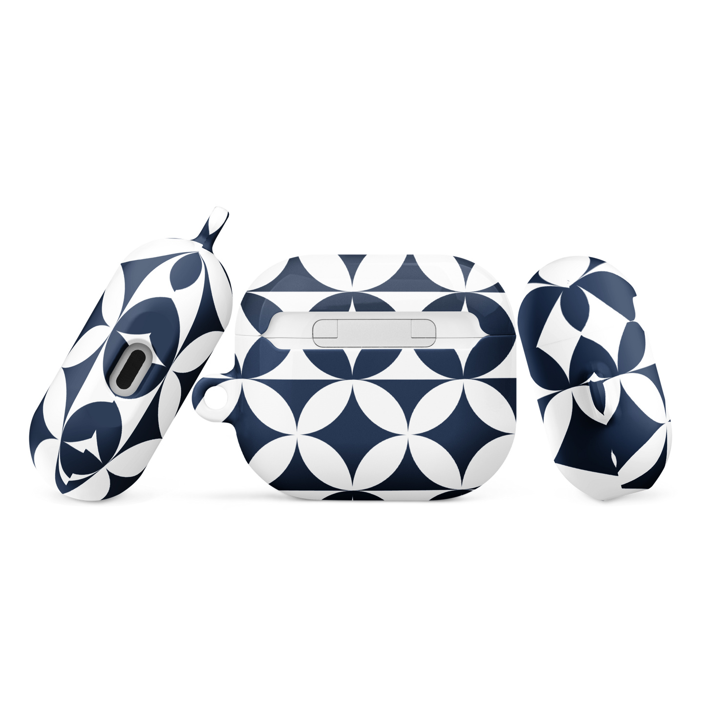 Navy and white circle Case for AirPods®