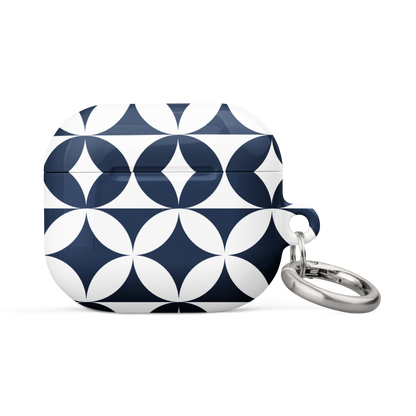Navy and white circle Case for AirPods®