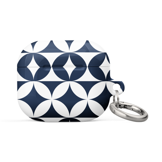 Navy and white circle Case for AirPods®
