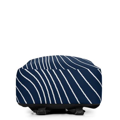 Stay cool, Blue n White Backpack