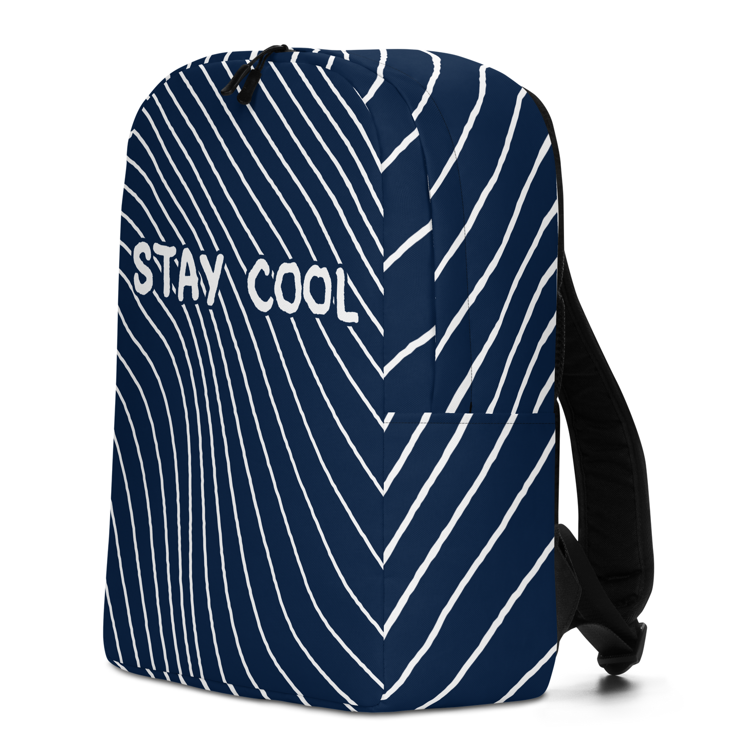 Stay cool, Blue n White Backpack