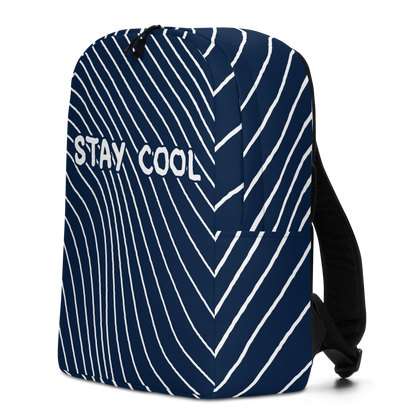 Stay cool, Blue n White Backpack
