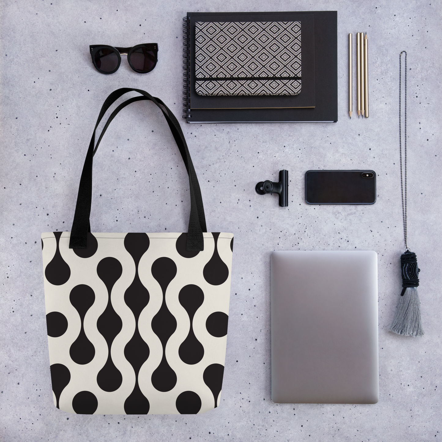 Modern Back n White Tote bag