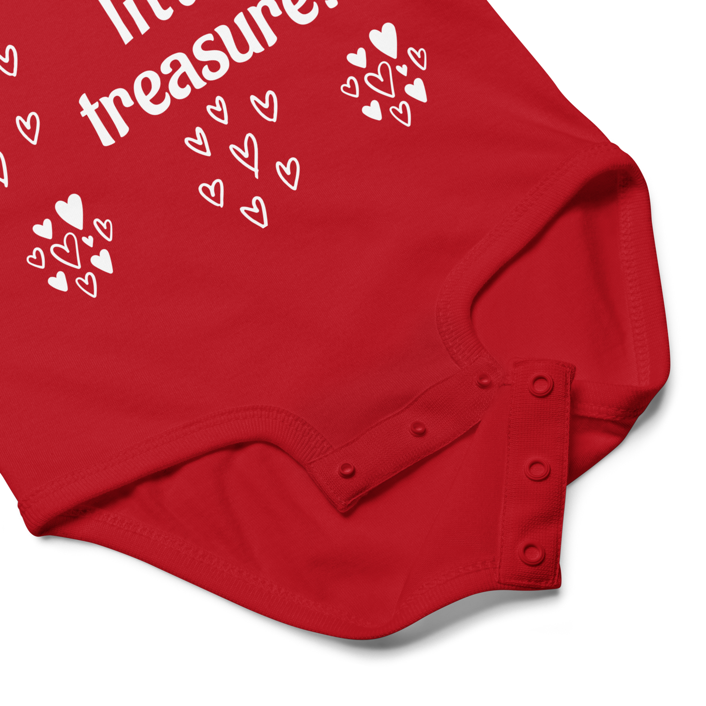Red Baby jersey bodysuit  , mommy's little treasure