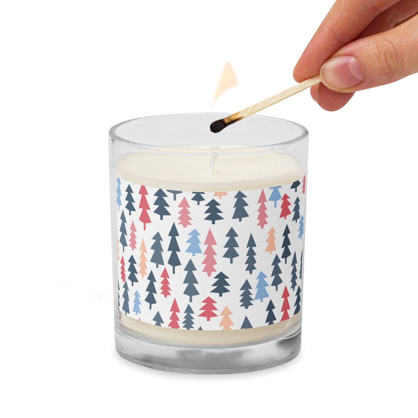 XMAS Tree Glass jar soy wax candle