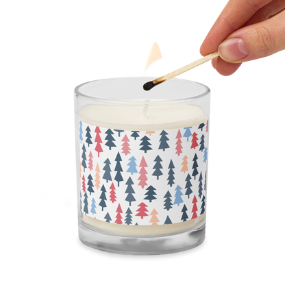 XMAS Tree Glass jar soy wax candle