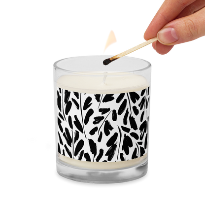 Stylish Glass jar soy wax candle