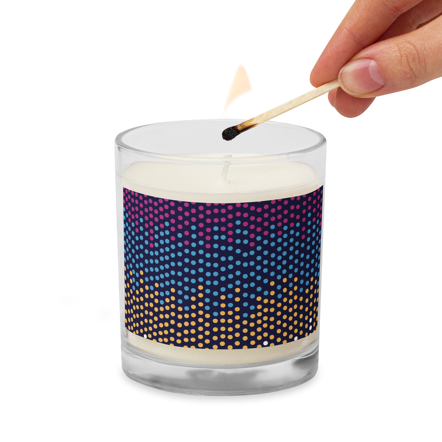 pearls Glass jar soy wax candle