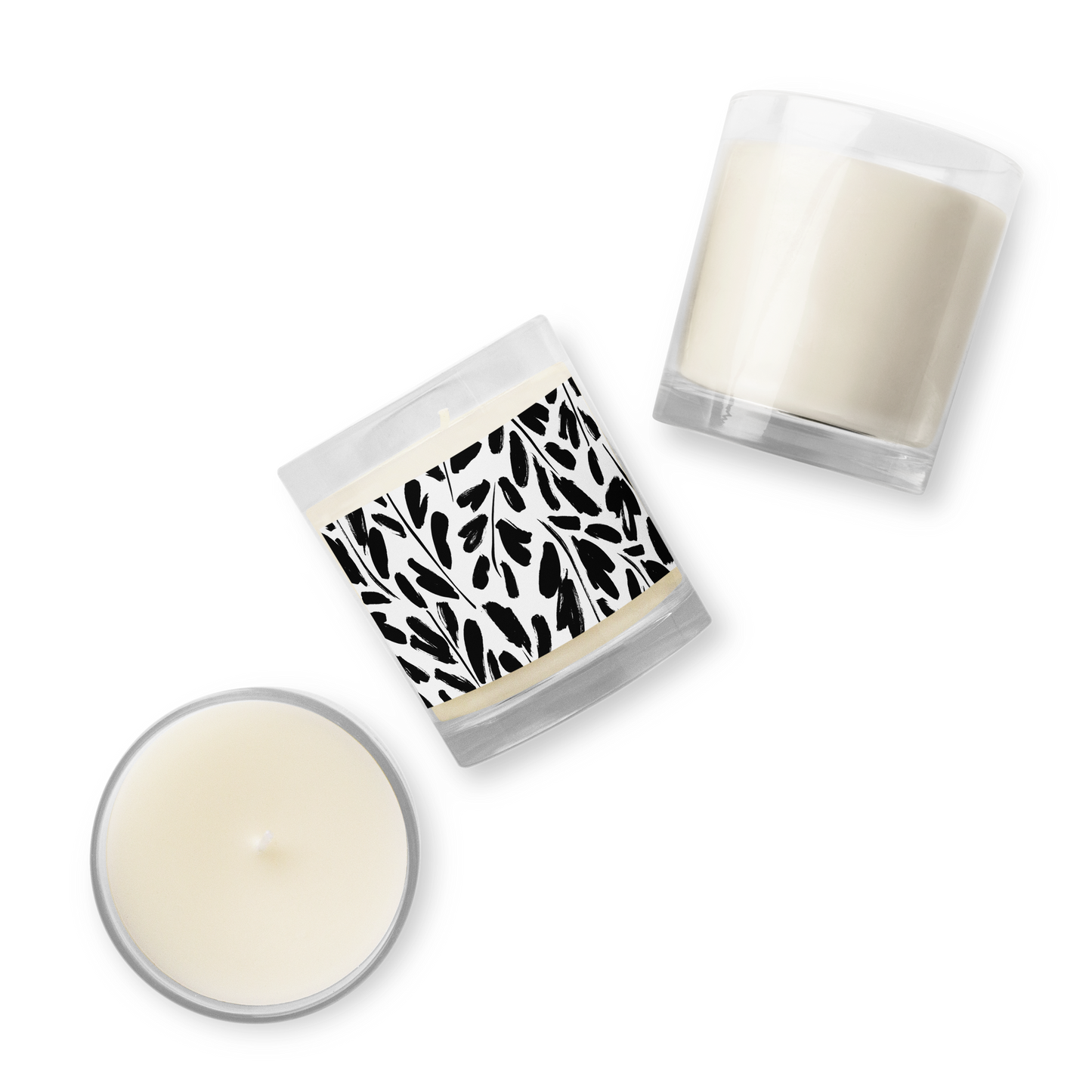 Stylish Glass jar soy wax candle