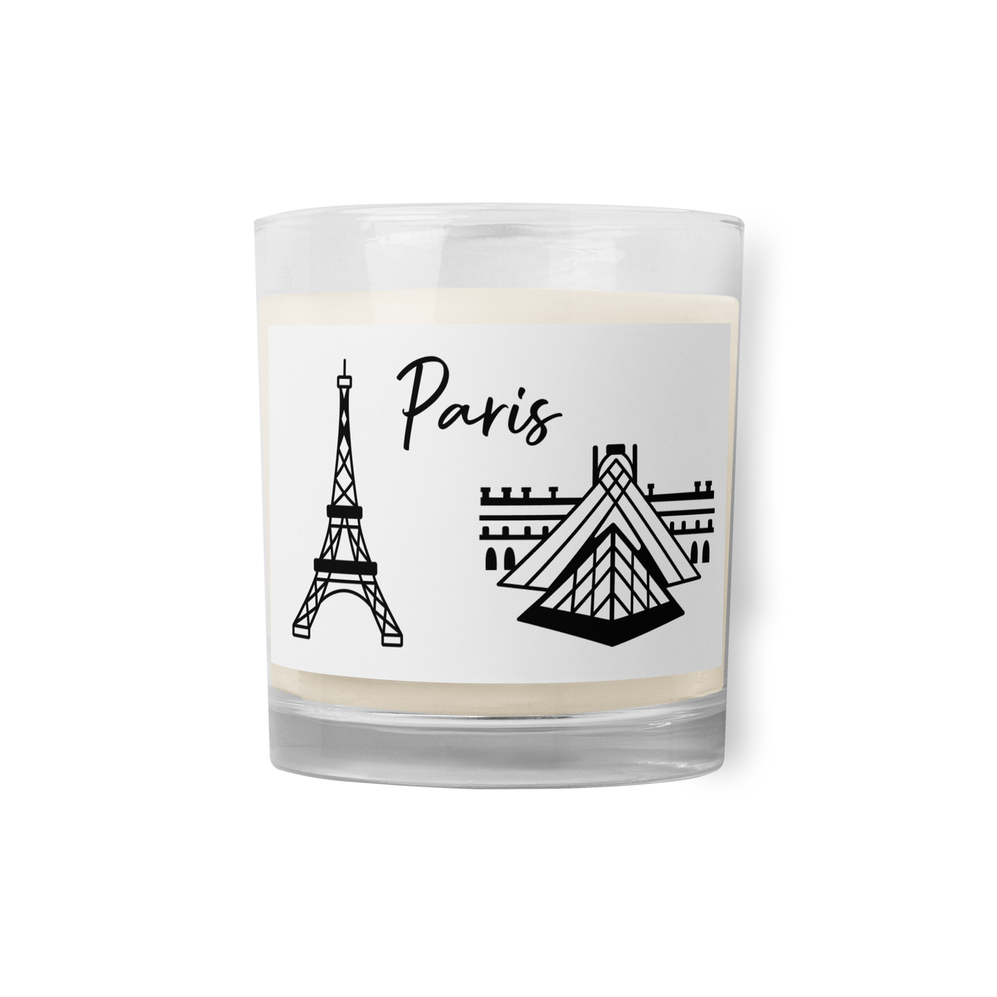 Paris, France, Glass jar soy wax candle
