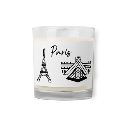 Paris, France, Glass jar soy wax candle