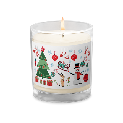 XMAS tree, glass jar soy wax candle