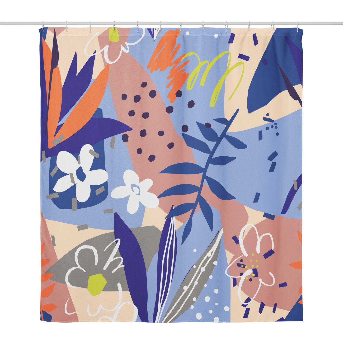 Blue Garden Shower curtain
