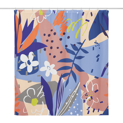Blue Garden Shower curtain