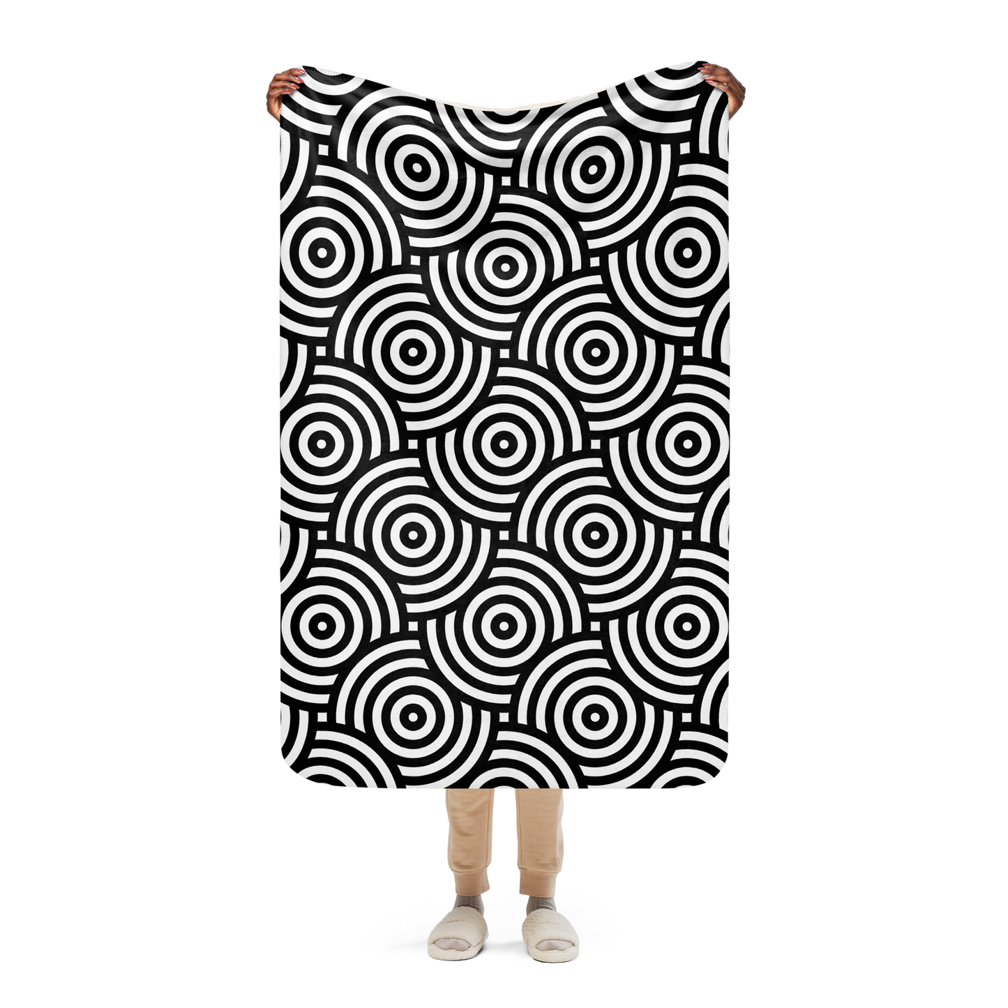 Black cycles Sherpa blanket