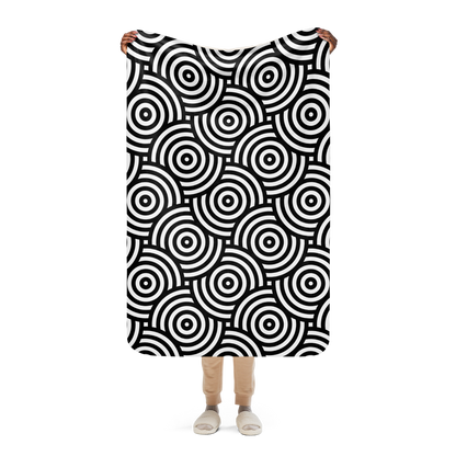 Black cycles Sherpa blanket
