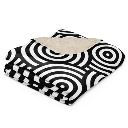 Black cycles Sherpa blanket