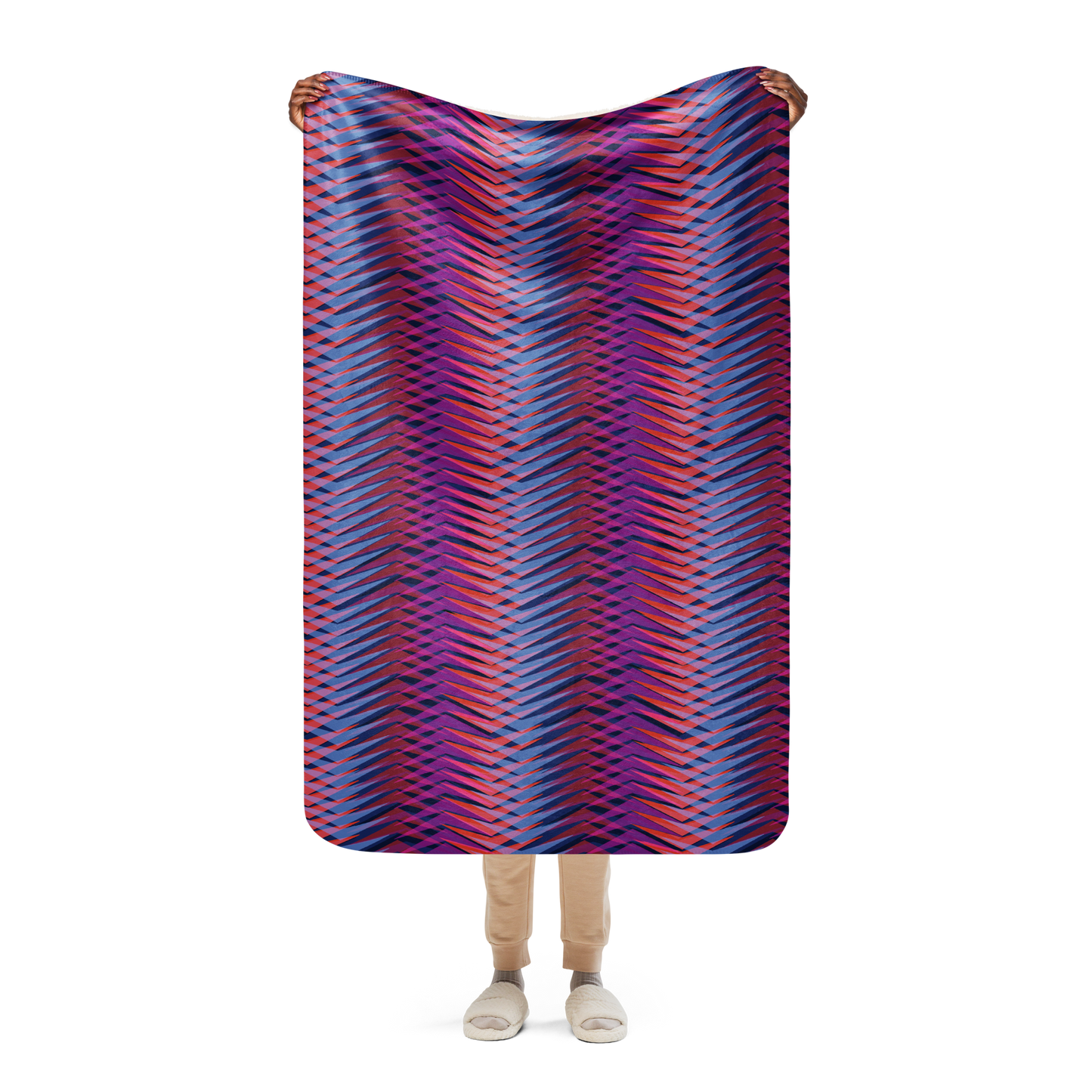 Colorful Sherpa blanket