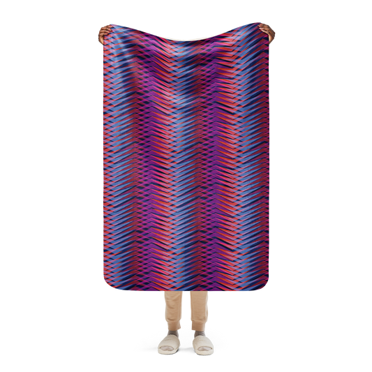 Colorful Sherpa blanket
