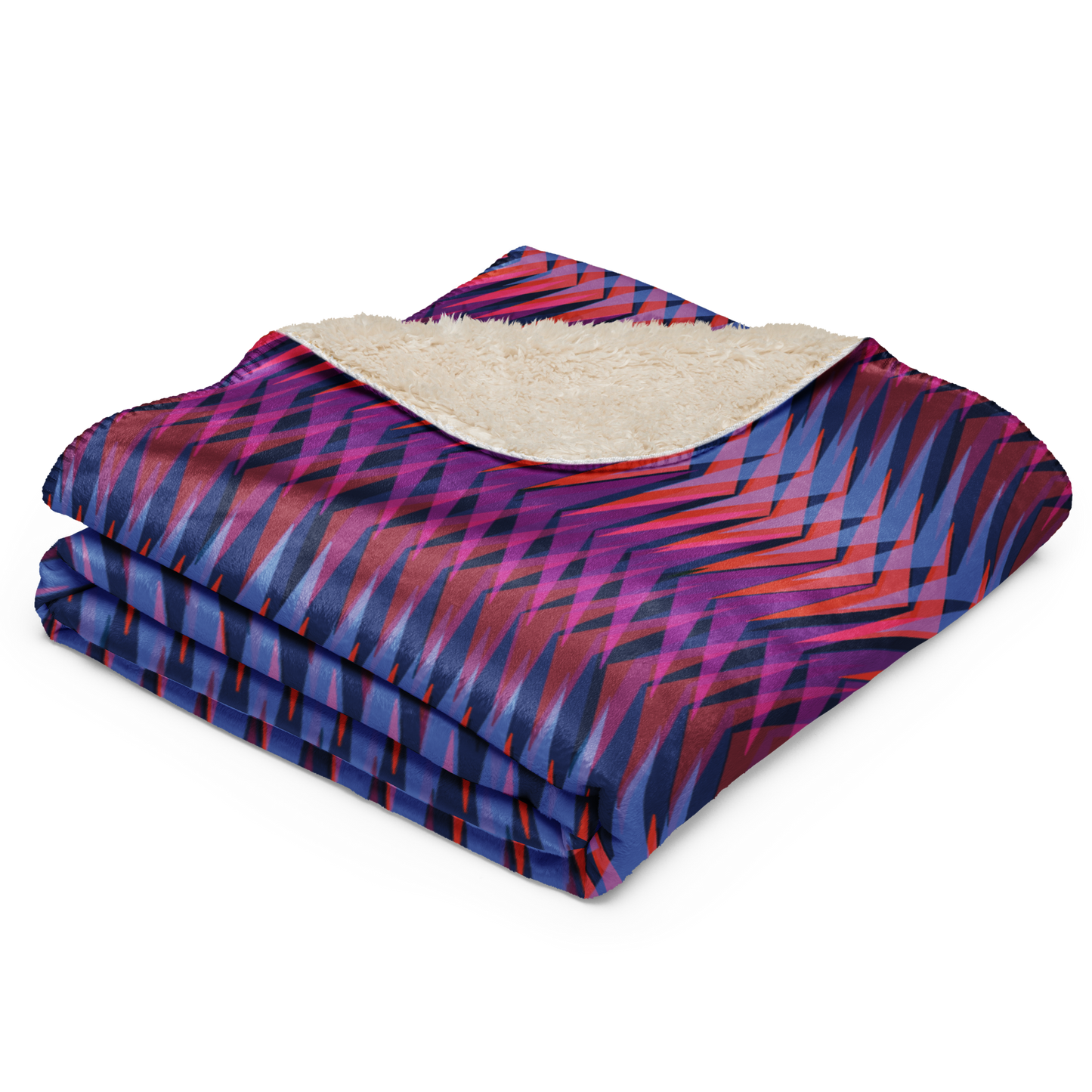 Colorful Sherpa blanket