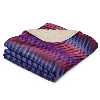Colorful Sherpa blanket