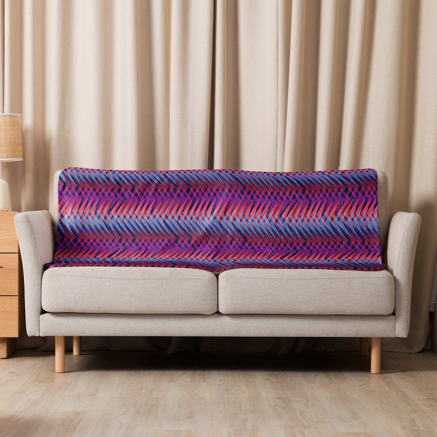 Colorful Sherpa blanket