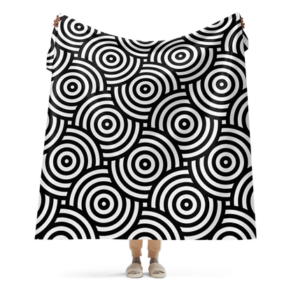 Black cycles Sherpa blanket