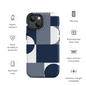Modern Blue n White Tough Case for iPhone® 14 to 16 models
