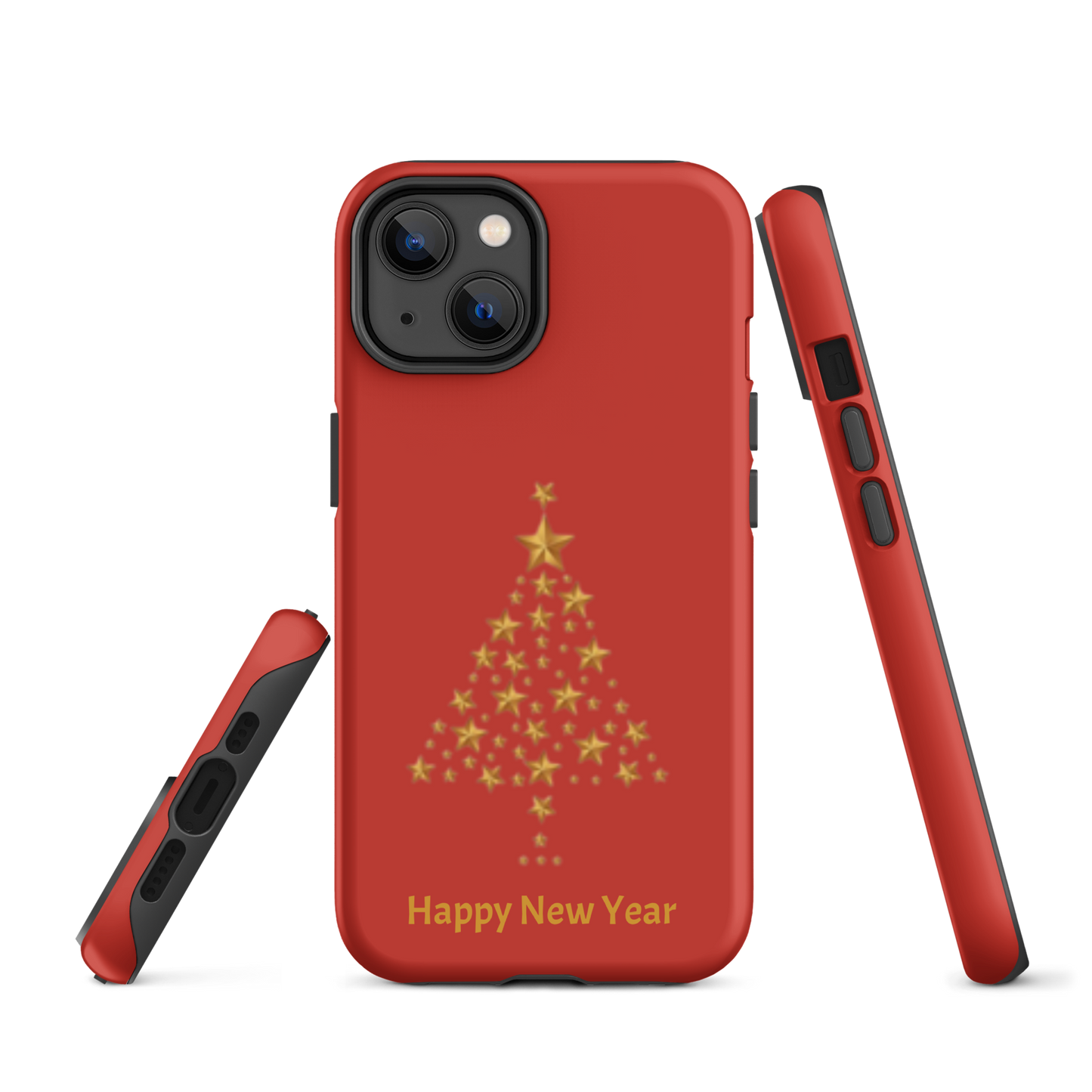 Red protective Tough Case for iPhone®, Happy New year