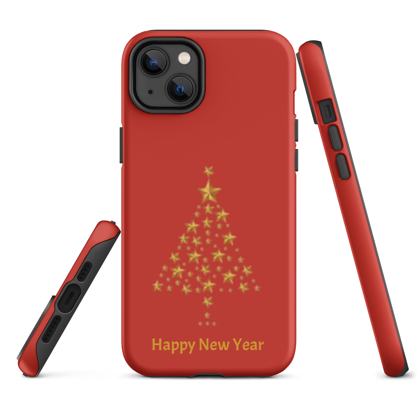 Red protective Tough Case for iPhone®, Happy New year