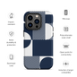 Modern Blue n White Tough Case for iPhone® 14 to 16 models
