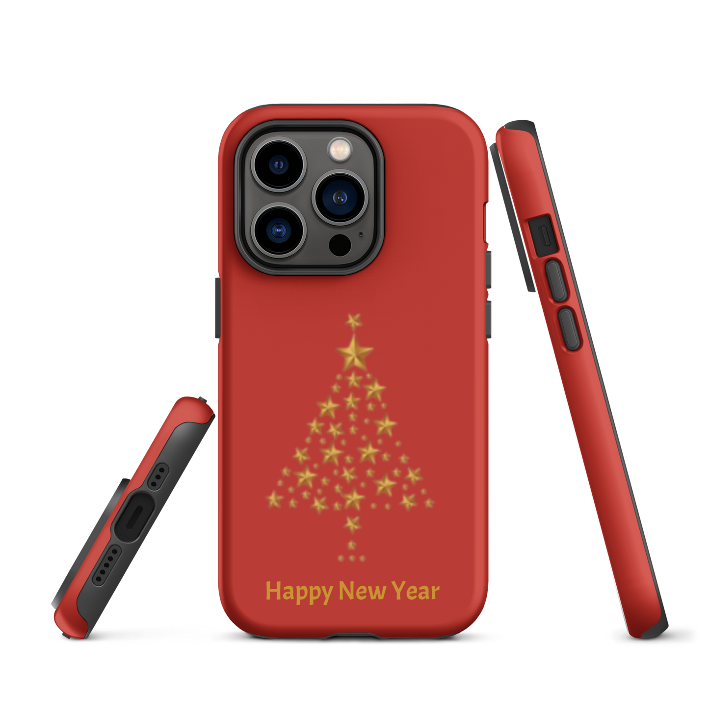 Red protective Tough Case for iPhone®, Happy New year
