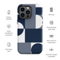 Modern Blue n White Tough Case for iPhone® 14 to 16 models