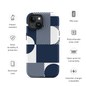 Modern Blue n White Tough Case for iPhone® 14 to 16 models