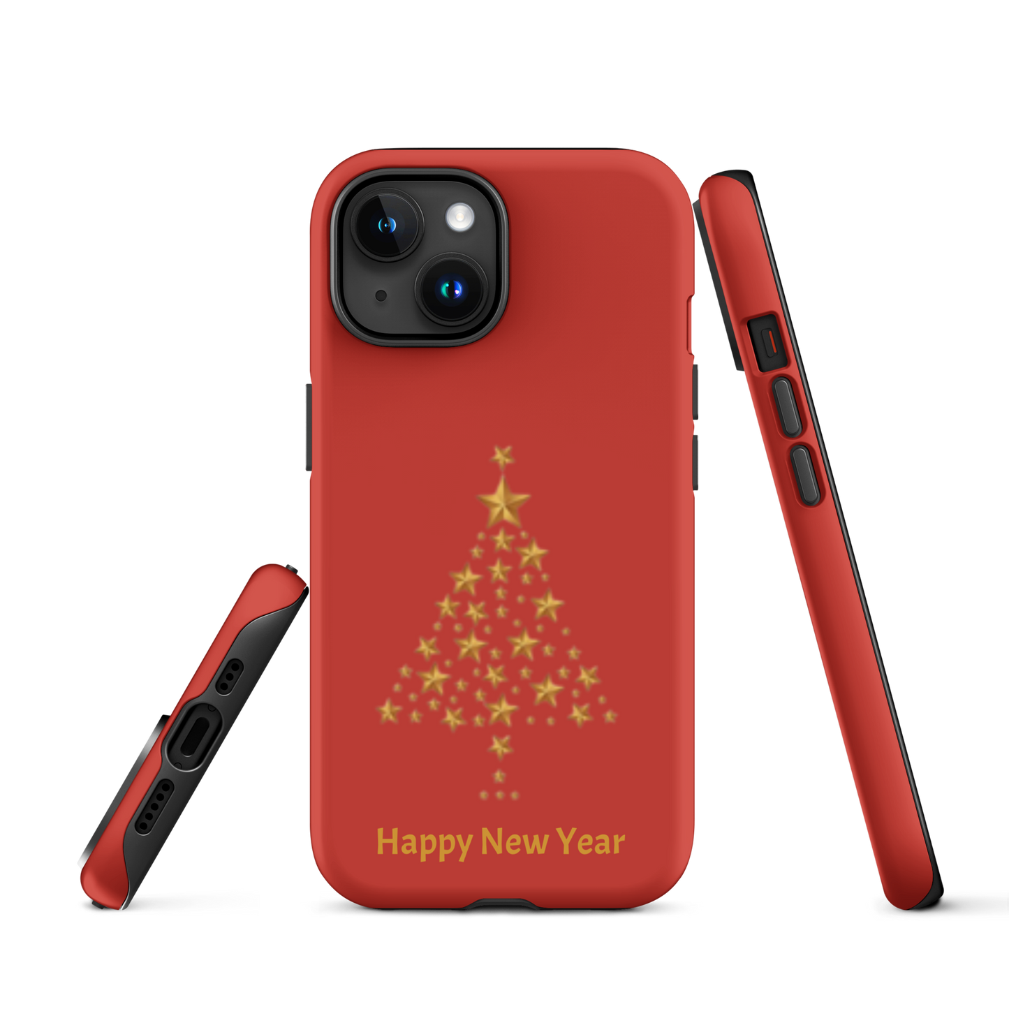 Red protective Tough Case for iPhone®, Happy New year