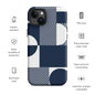 Modern Blue n White Tough Case for iPhone® 14 to 16 models