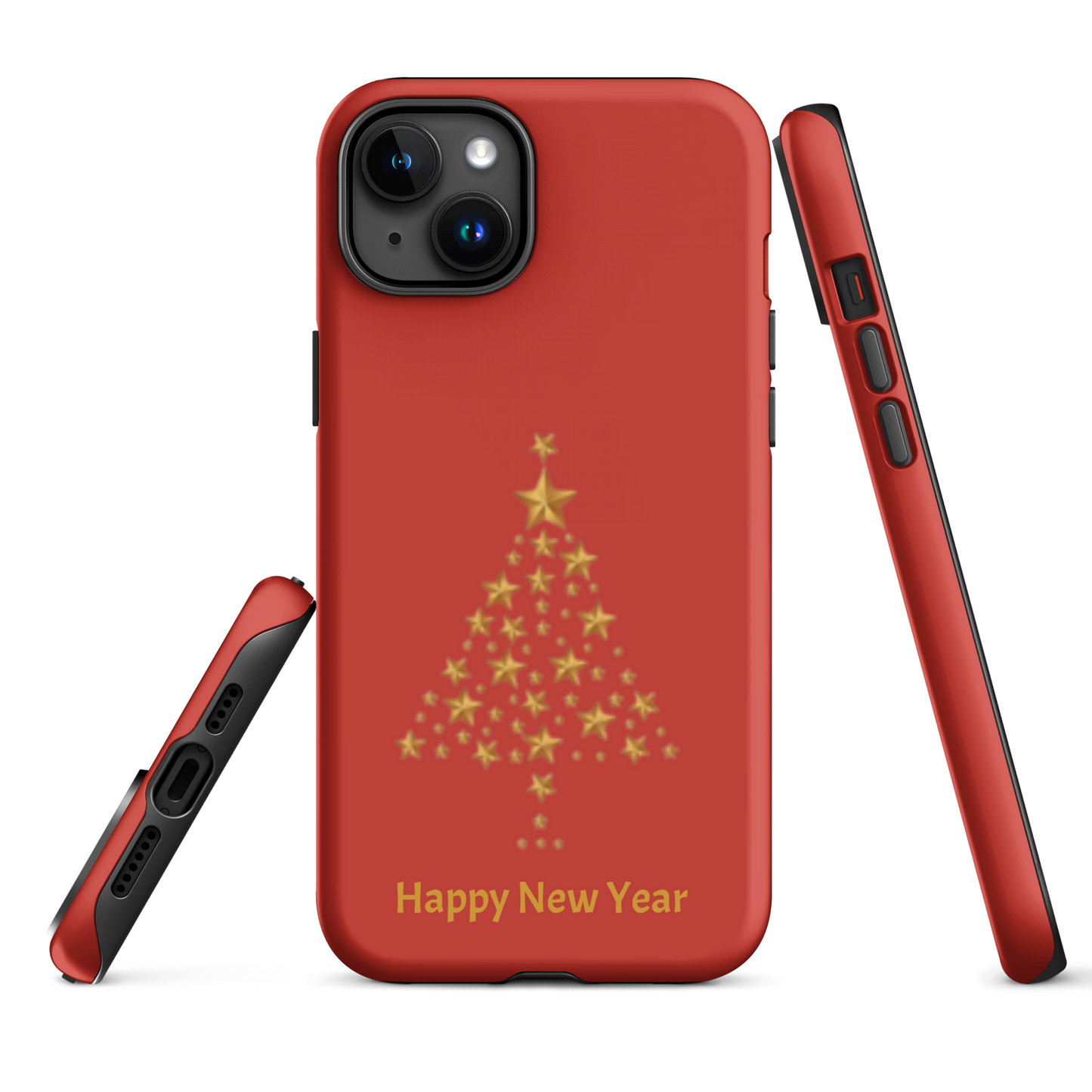 Red protective Tough Case for iPhone®, Happy New year
