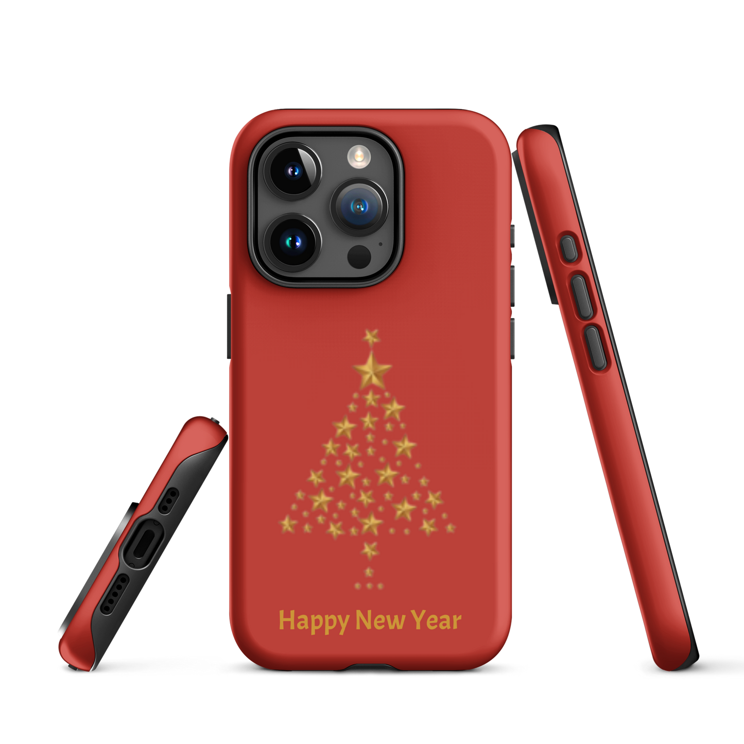 Red protective Tough Case for iPhone®, Happy New year