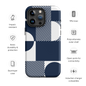 Modern Blue n White Tough Case for iPhone® 14 to 16 models