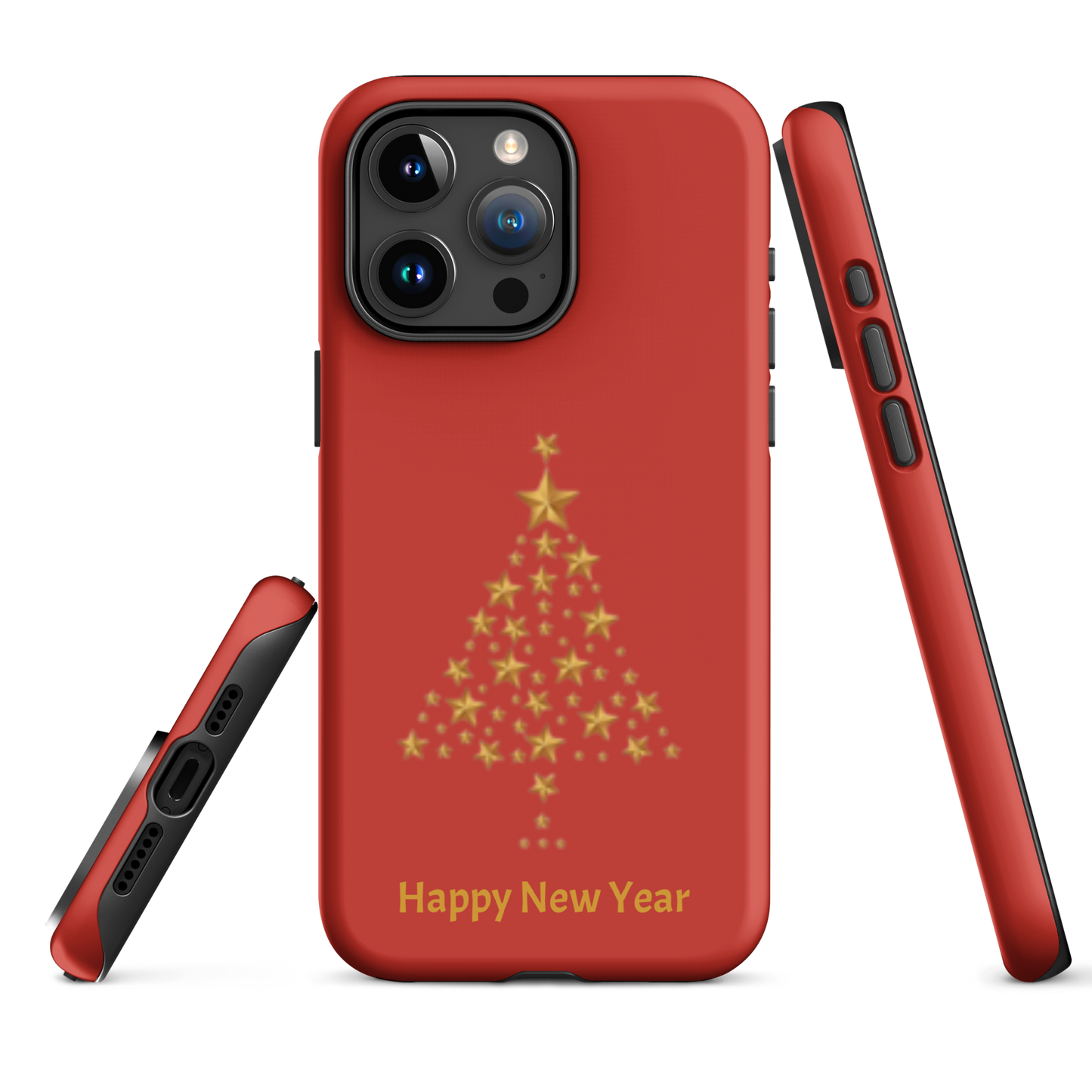 Red protective Tough Case for iPhone®, Happy New year