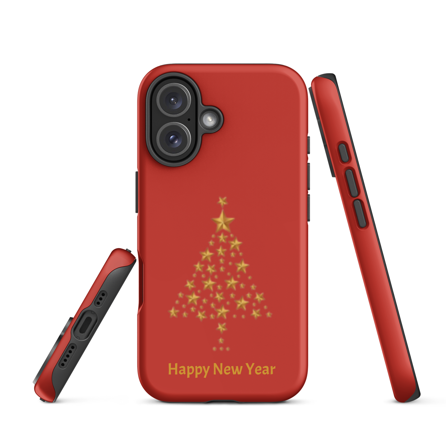 Red protective Tough Case for iPhone®, Happy New year