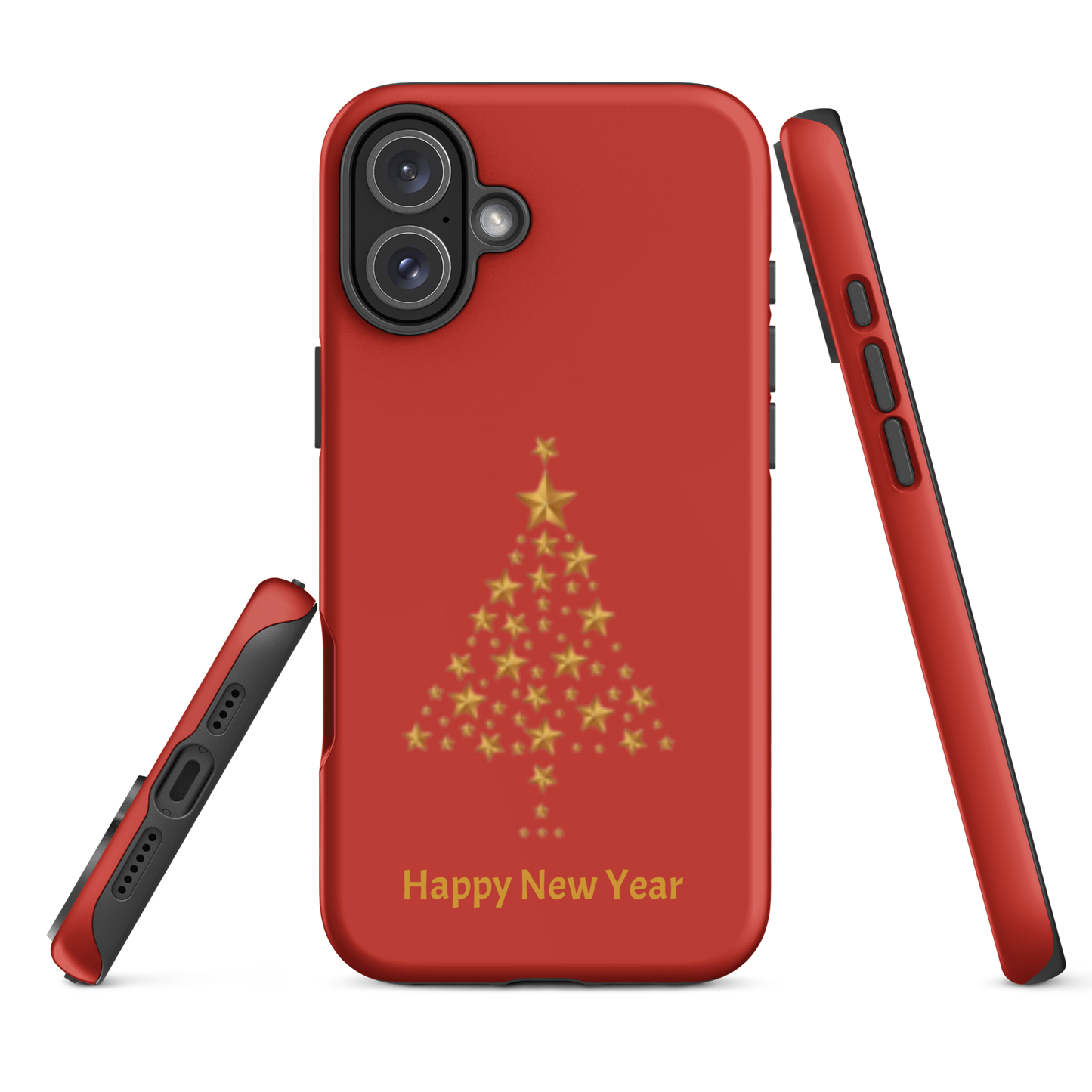 Red protective Tough Case for iPhone®, Happy New year