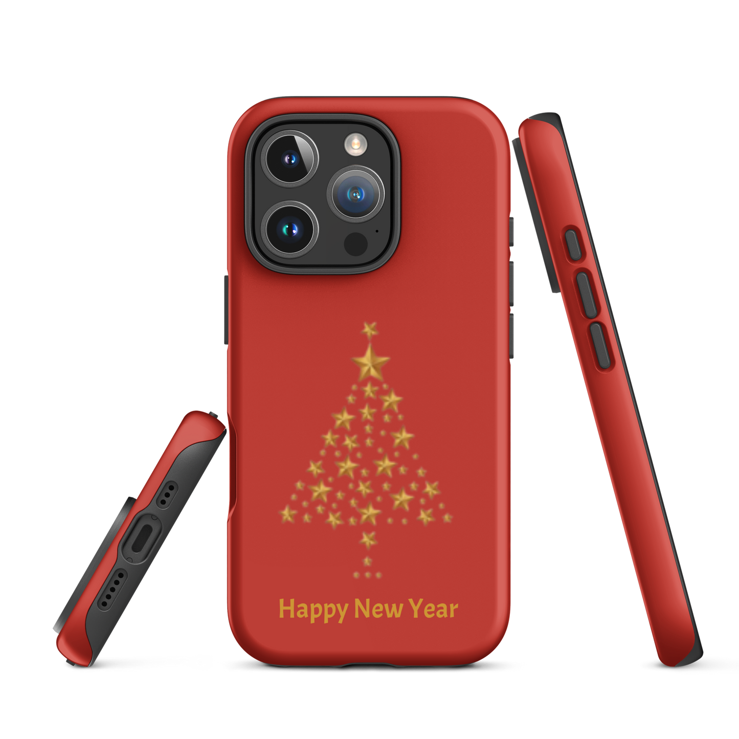 Red protective Tough Case for iPhone®, Happy New year