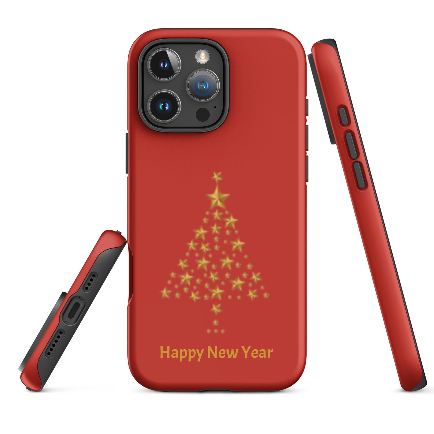 Red protective Tough Case for iPhone®, Happy New year